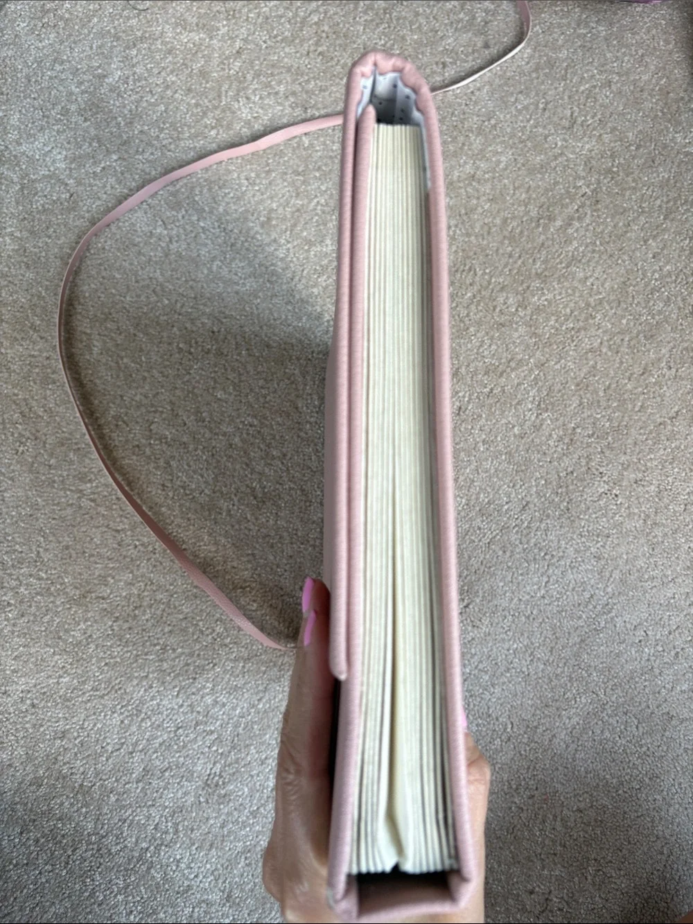 Blush Pink Tie-Closure Accordion Folder
